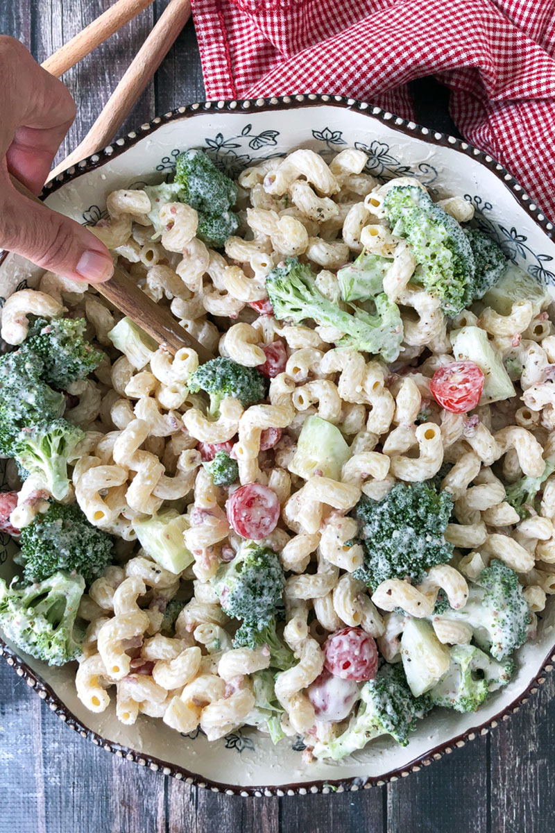 Easy Ranch Pasta Salad - Mother Thyme