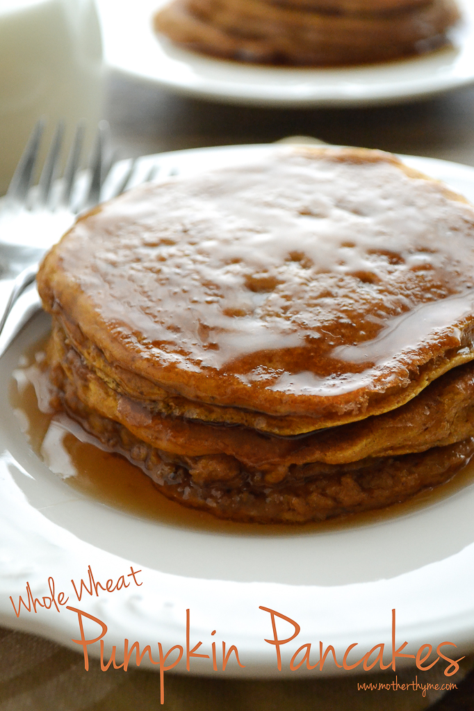 Whole Wheat Pumpkin Pancakes | www.motherthyme.com