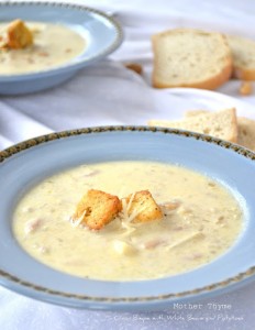Onion Bisque with White Beans and Potatoes