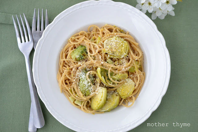 Spaghetti with Brussels Sprouts and Lemon Butter