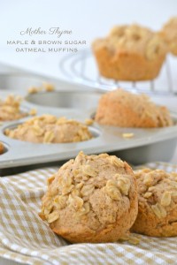 Maple and Brown Sugar Oatmeal Muffins (dairy free, egg free)