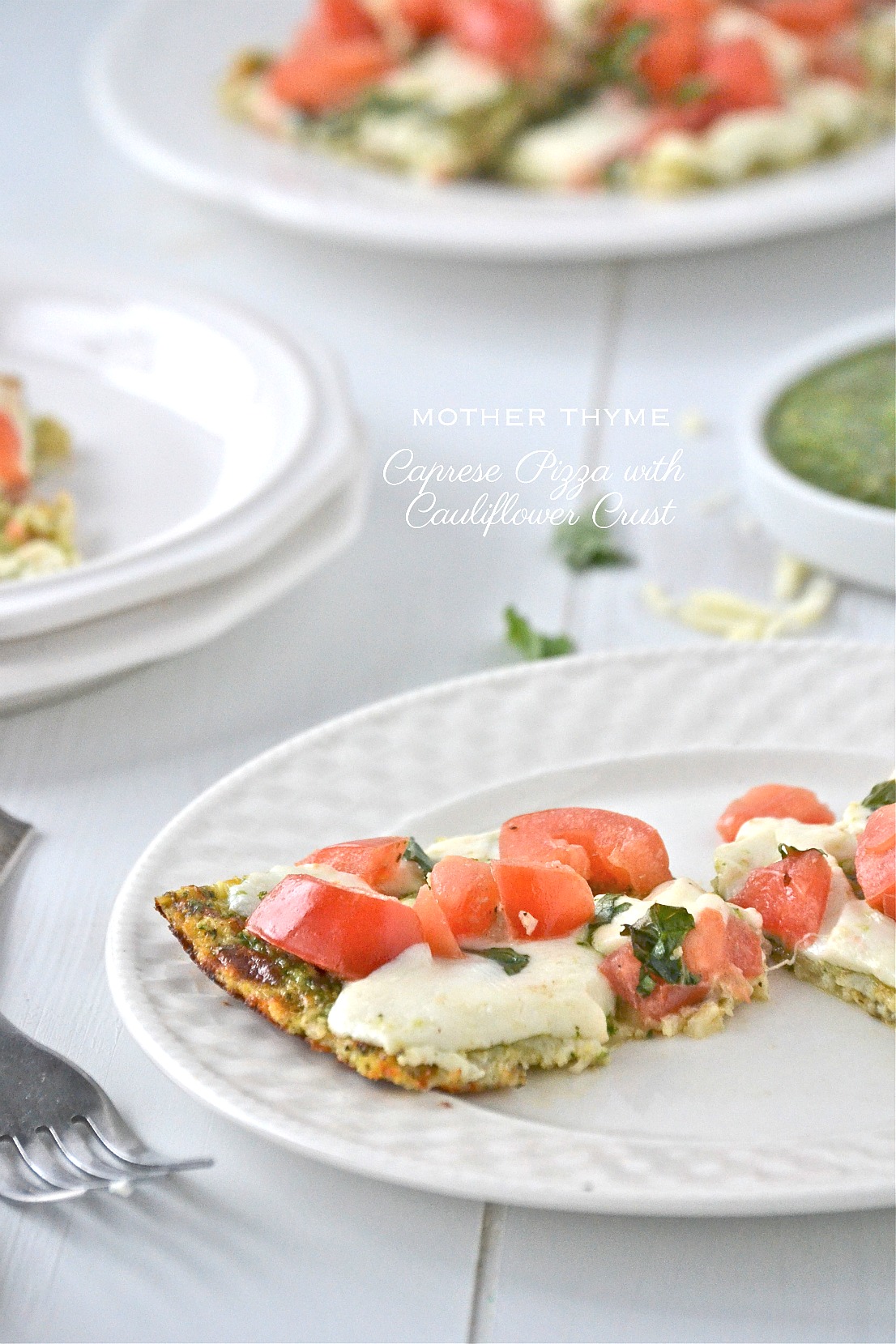 Caprese Pizza with Cauliflower Crust + Giveaway!
