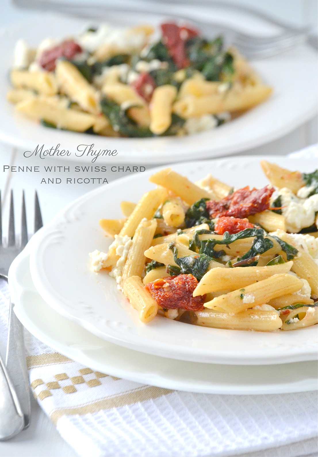 Penne with Swiss Chard and Ricotta