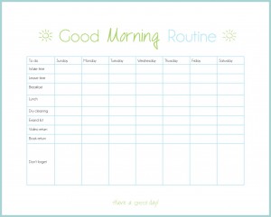 Organize your routine - morning checklist | www.motherthyme.com
