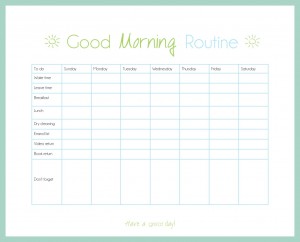 Organize Your Routine- Morning Routing Checklist | www.motherthyme.com