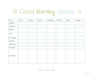 Organize Your Routine- printable morning checklist | www.motherthyme.com