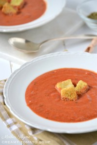 Creamy Tomato Soup | www.motherthyme.com