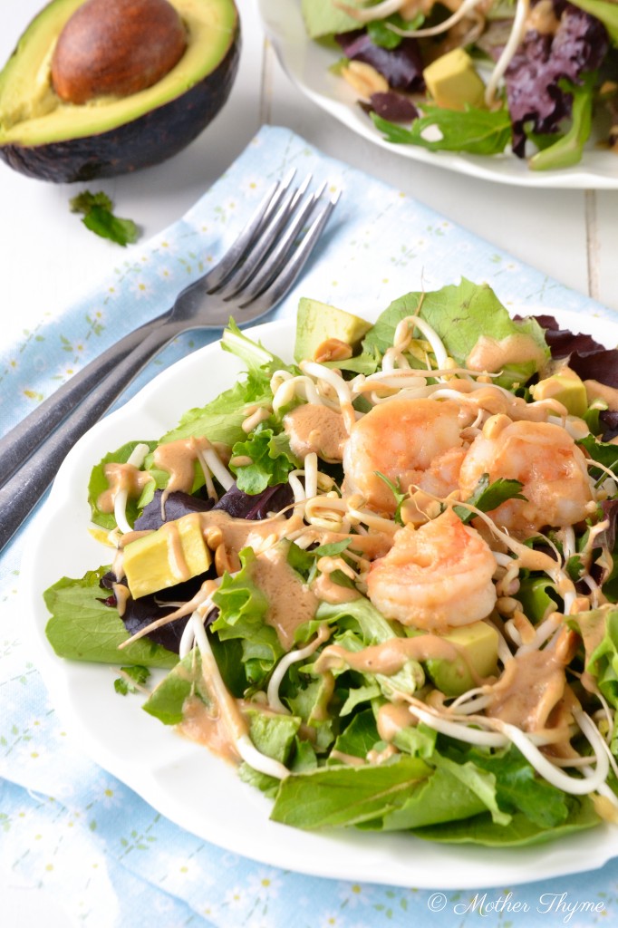 Thai Shrimp Salad with Peanut Dressing