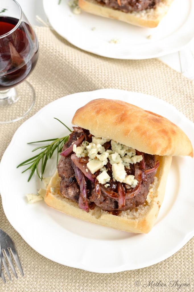 Red Wine Burgers ~ Mother Thyme
