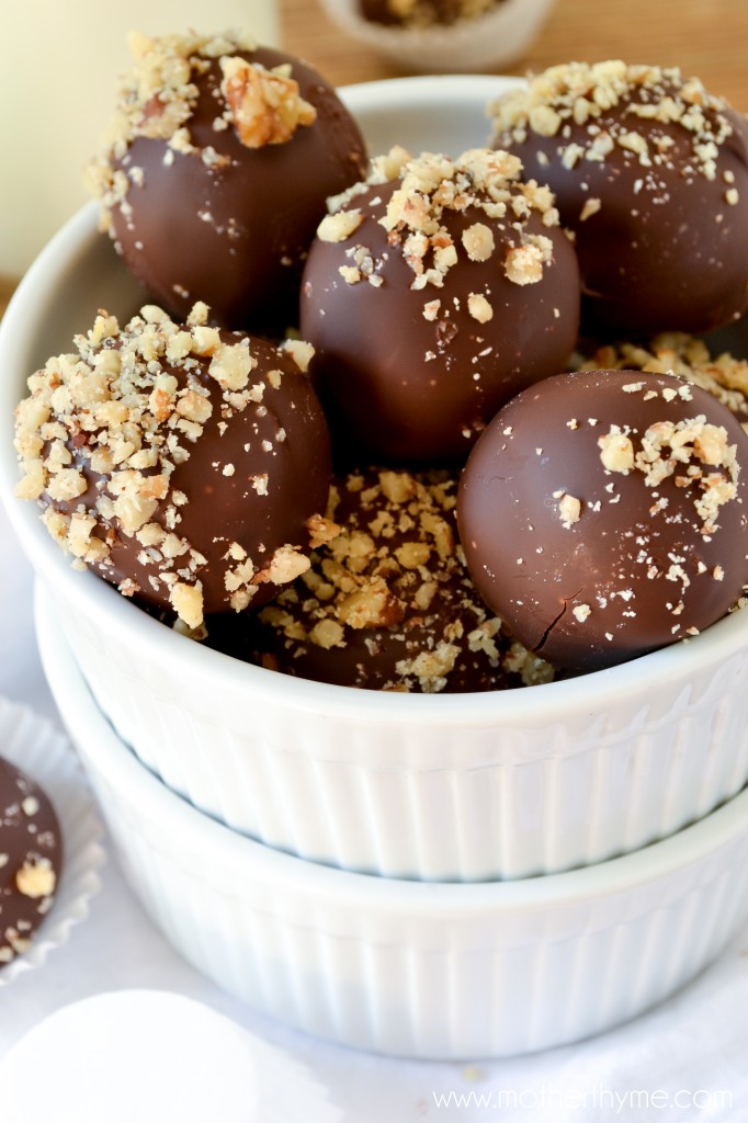 Chocolate Covered Banana Bread Truffles - Mother Thyme