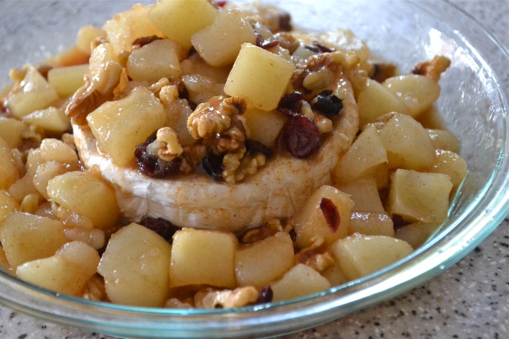 Baked Brie with Pears and Walnuts | www.motherthyme.com