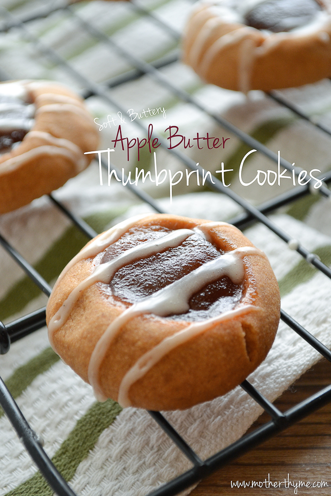Apple Butter Thumbprint Cookies | www.motherthyme.com