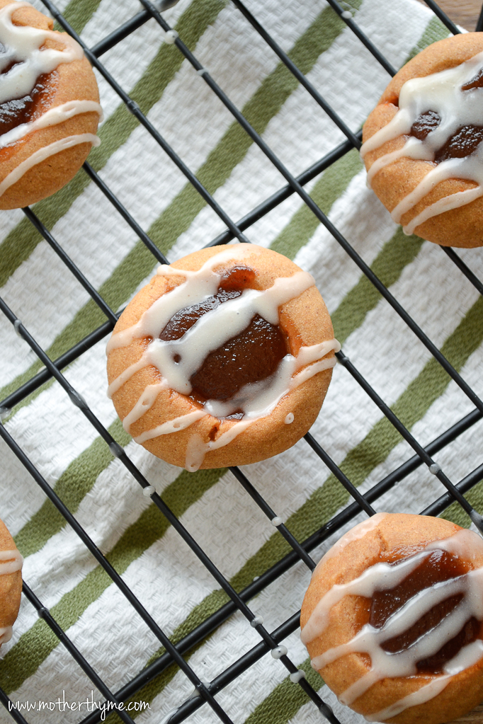 Apple Butter Thumbprint Cookies | www.motherthyme.com