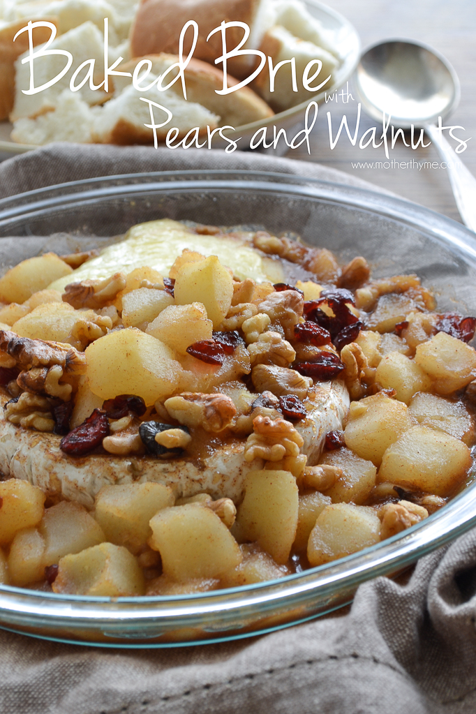 Baked Brie with Pears and Walnuts