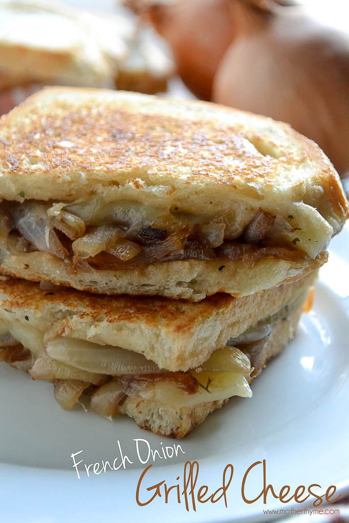 French Onion Grilled Cheese | www.motherthyme.com