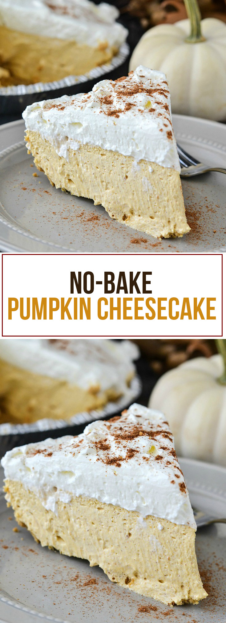No-Bake Pumpkin Cheesecake - www.motherthyme.com