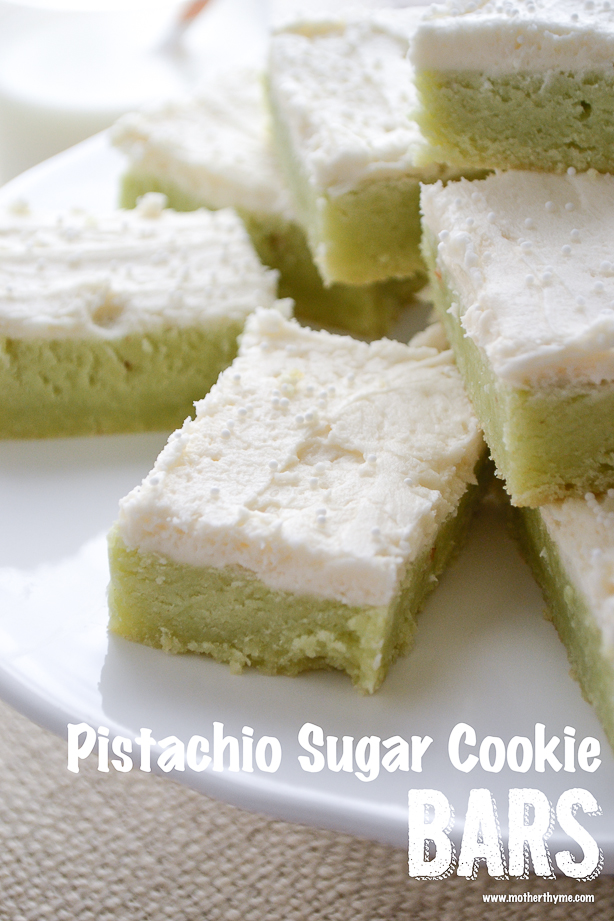 Pistachio Sugar Cookie Bars