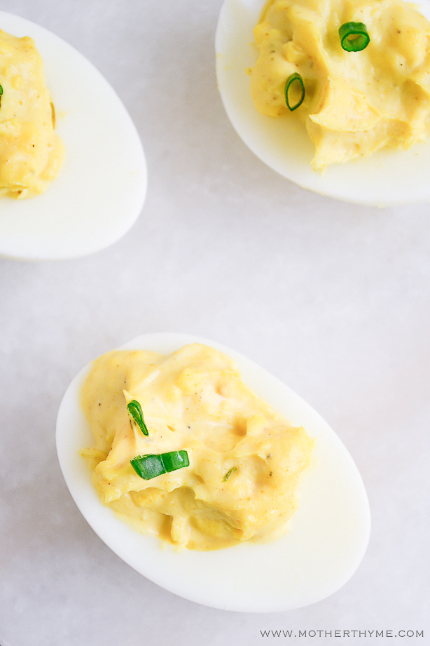 Curry Deviled Eggs | www.motherthyme.com