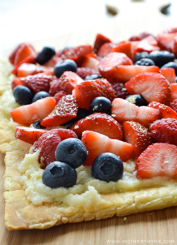 Mixed Berry & Mascapone Puff Pastry Flatbread from Mother Thyme