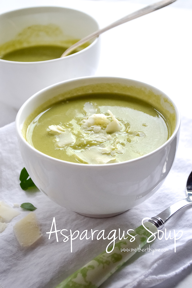 Asparagus Soup | www.motherthyme.com #soup  