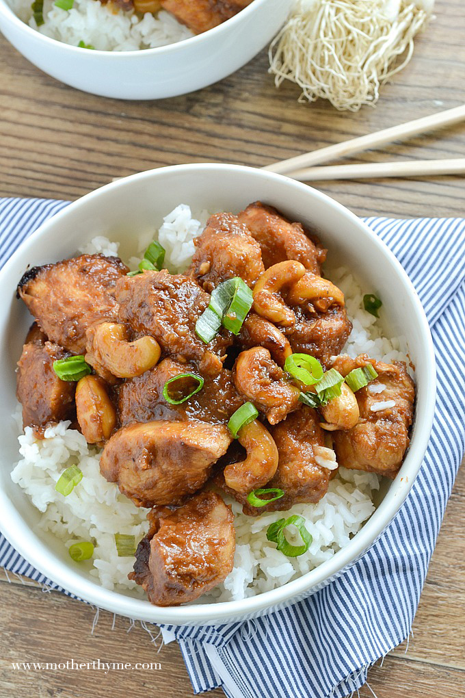 Slow Cooker Cashew Chicken | Mother Thyme