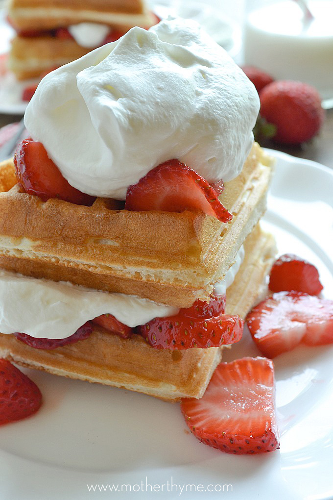 Strawberry Shortcake Waffles | Mother Thyme
