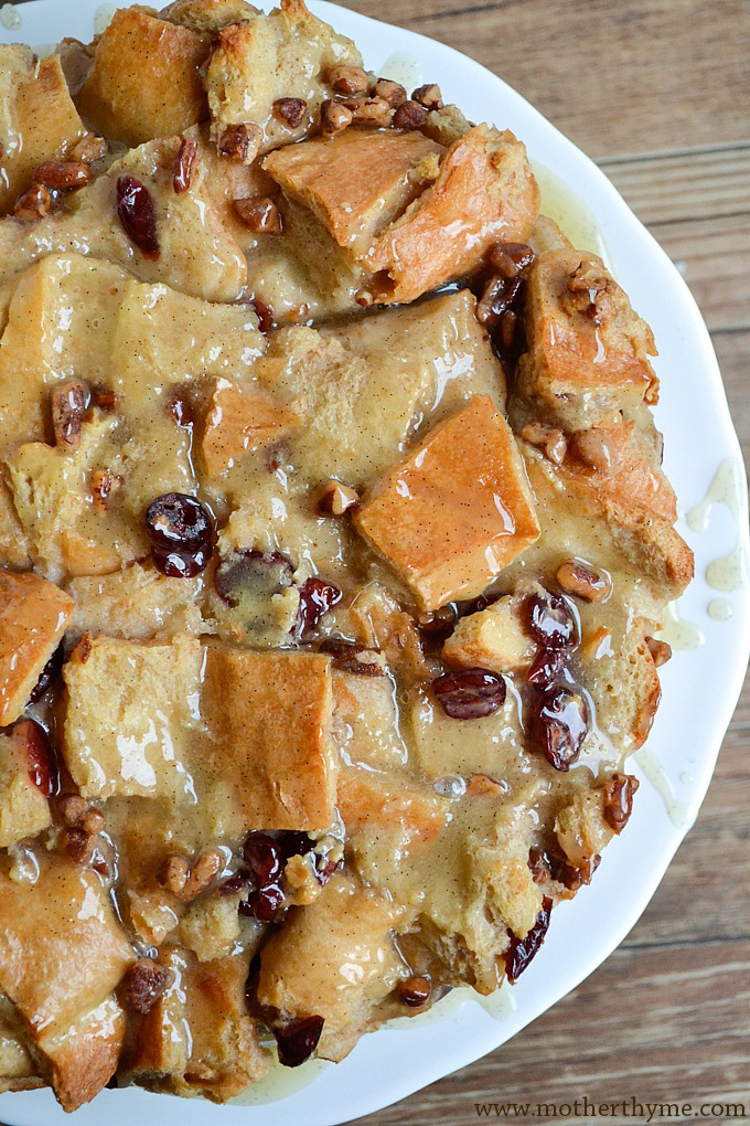 Bread Pudding with Vanilla Bean Sauce | Mother Thyme