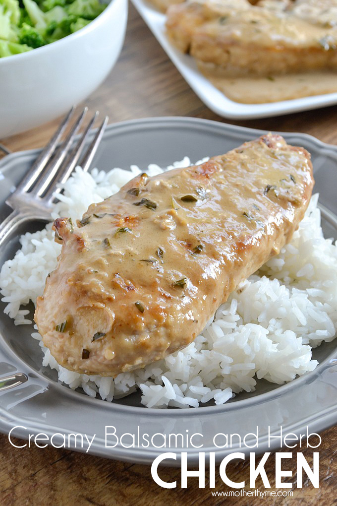 Creamy Balsamic and Herb Chicken | Mother Thyme