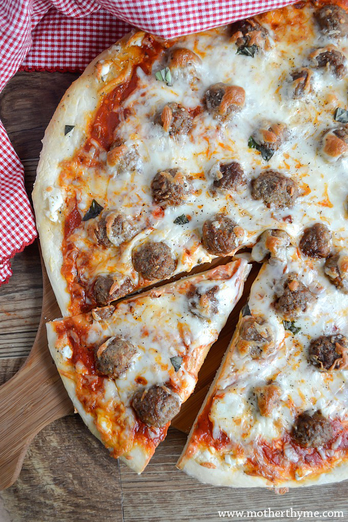 Meatball Pizza | Mother Thyme