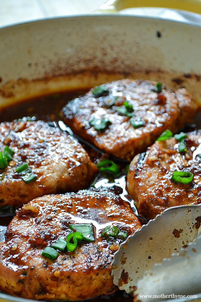 Korean-Style Glazed Pork Chops
