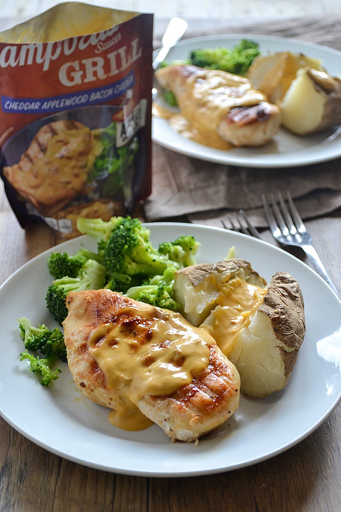 Cheddar Applewood Bacon Chicken with Campbell's® Grill Sauce