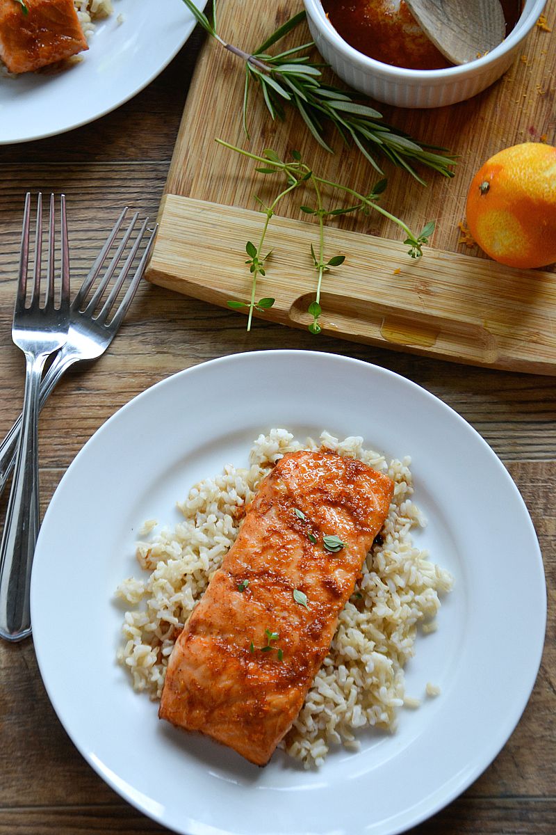 15 Minute Meal: Maple-Orange Glazed Salmon
