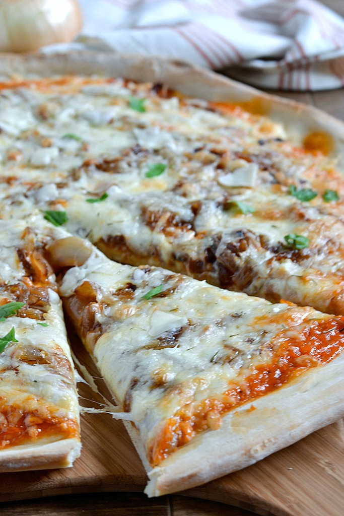 BBQ Pizza with Caramelized Onions