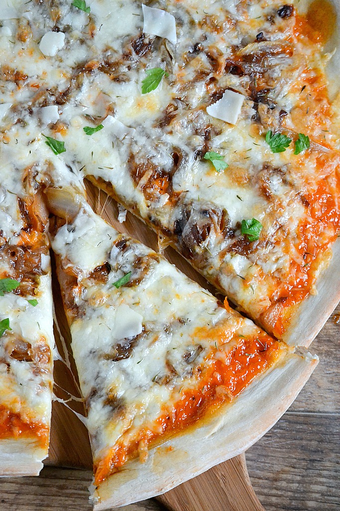 BBQ Pizza with Caramelized Onions