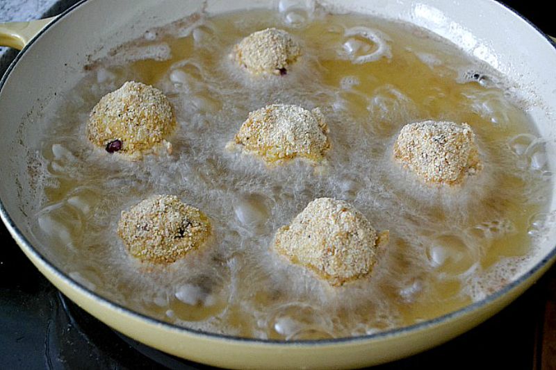 Pomegranate and Goat Cheese Rice Balls | www.motherthyme.com