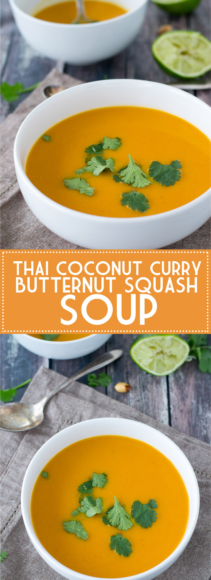Thai Coconut Curry Butternut Squash Soup | www.motherthyme.com
