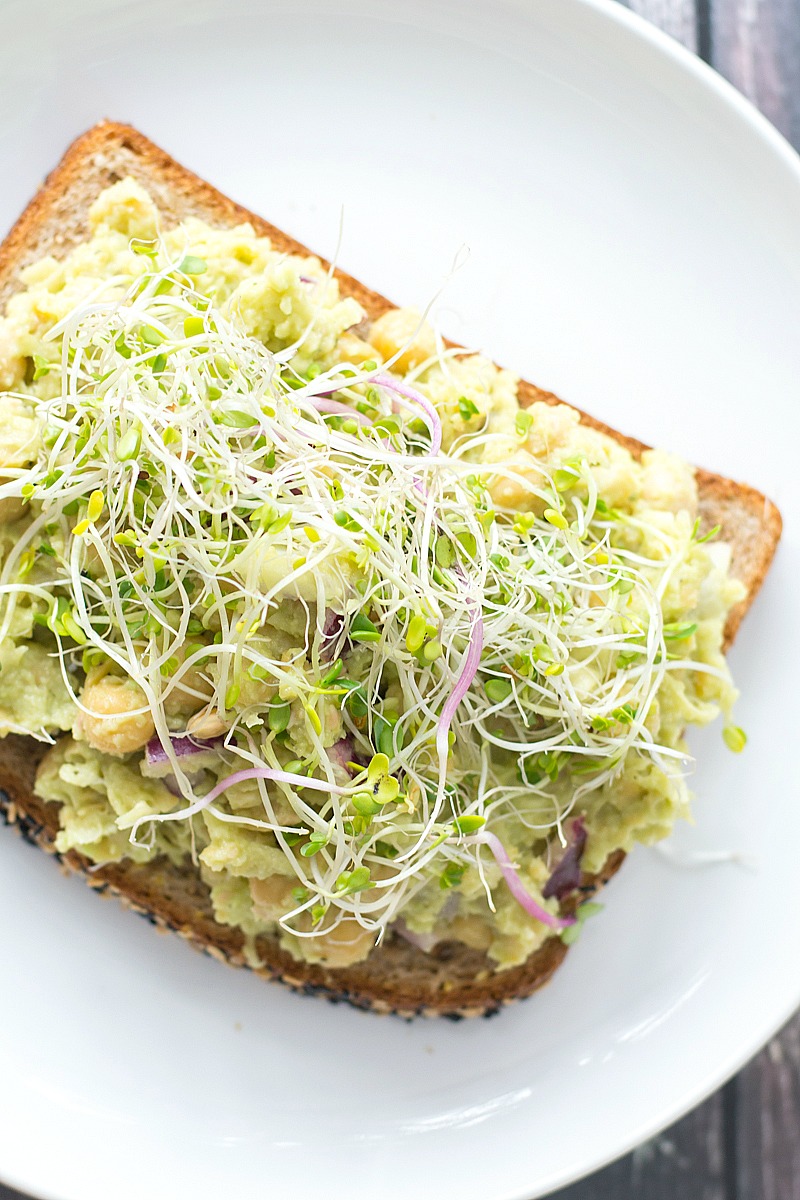 Smashed Chickpea and Avocado Salad Sandwich | www.motherthyme.com