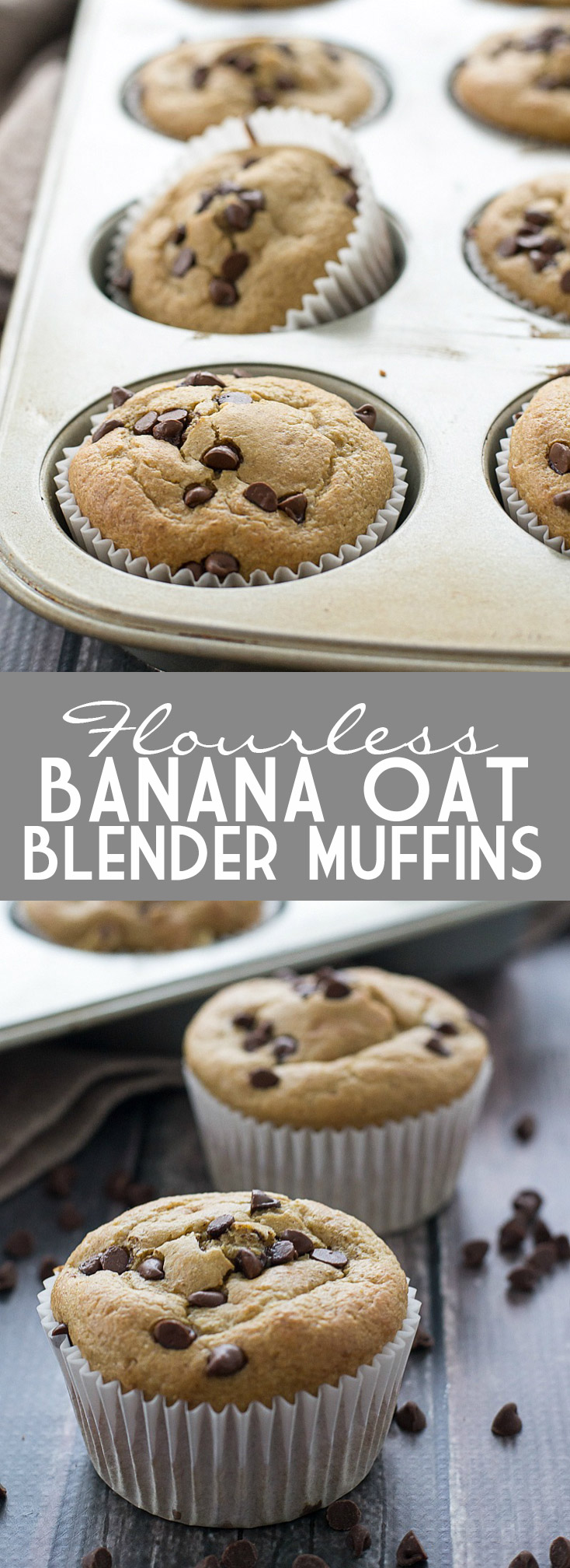 Flourless Banana Oat Blender Muffins | www.motherthyme.com