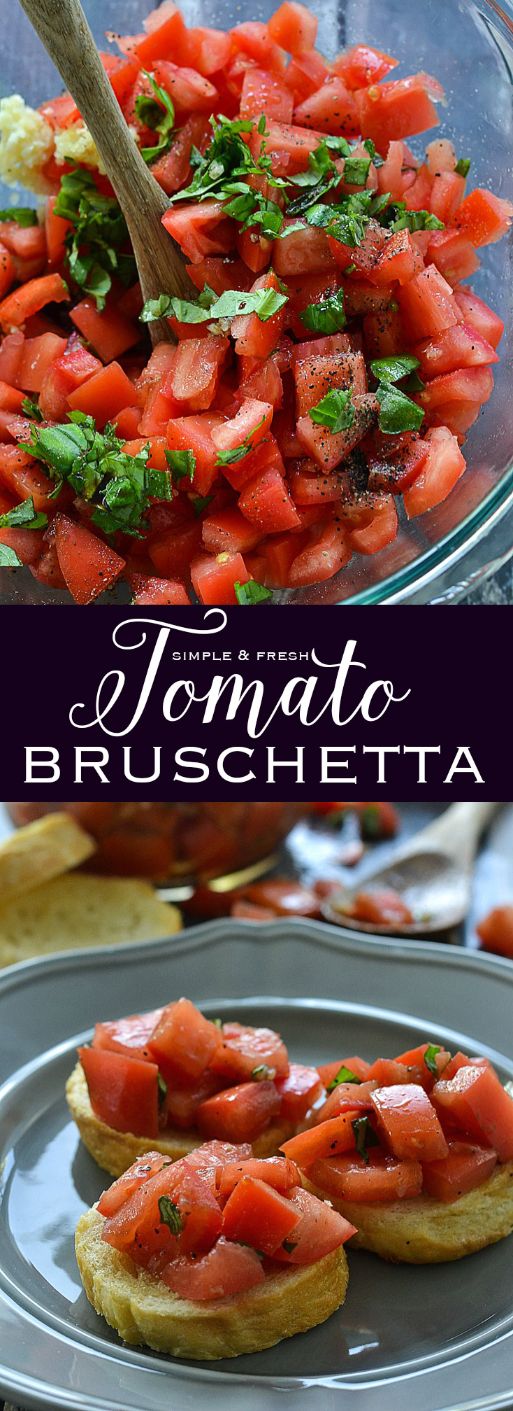 Simple and fresh Tomato Bruschetta | www.motherthyme.com
