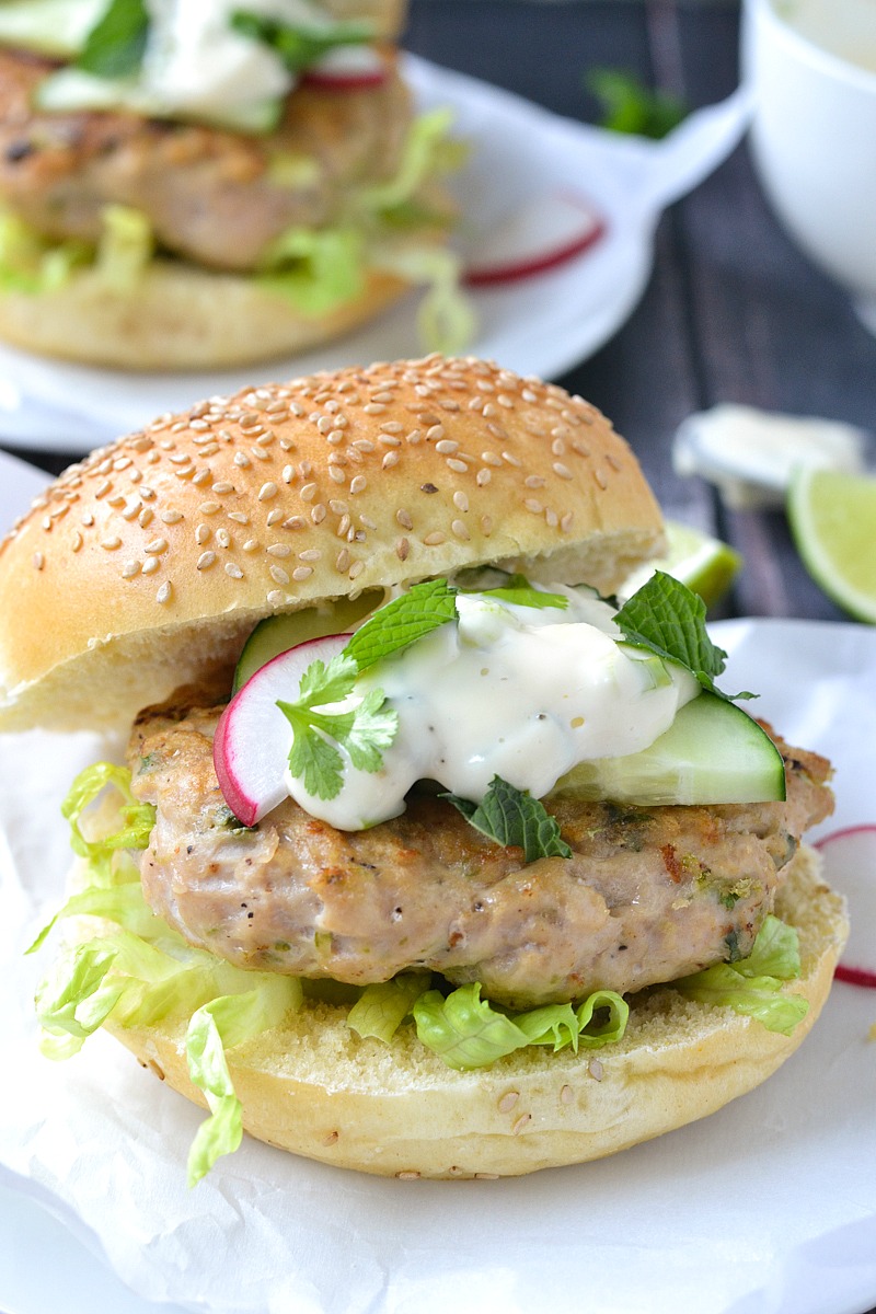 Asian Chicken Burgers | www.motherthyme.com