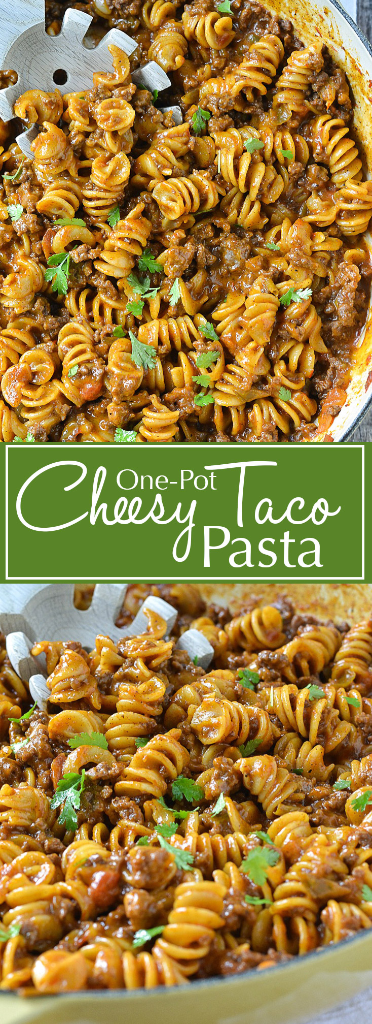 One-Pot Cheesy Taco Pasta | www.motherthyme.com