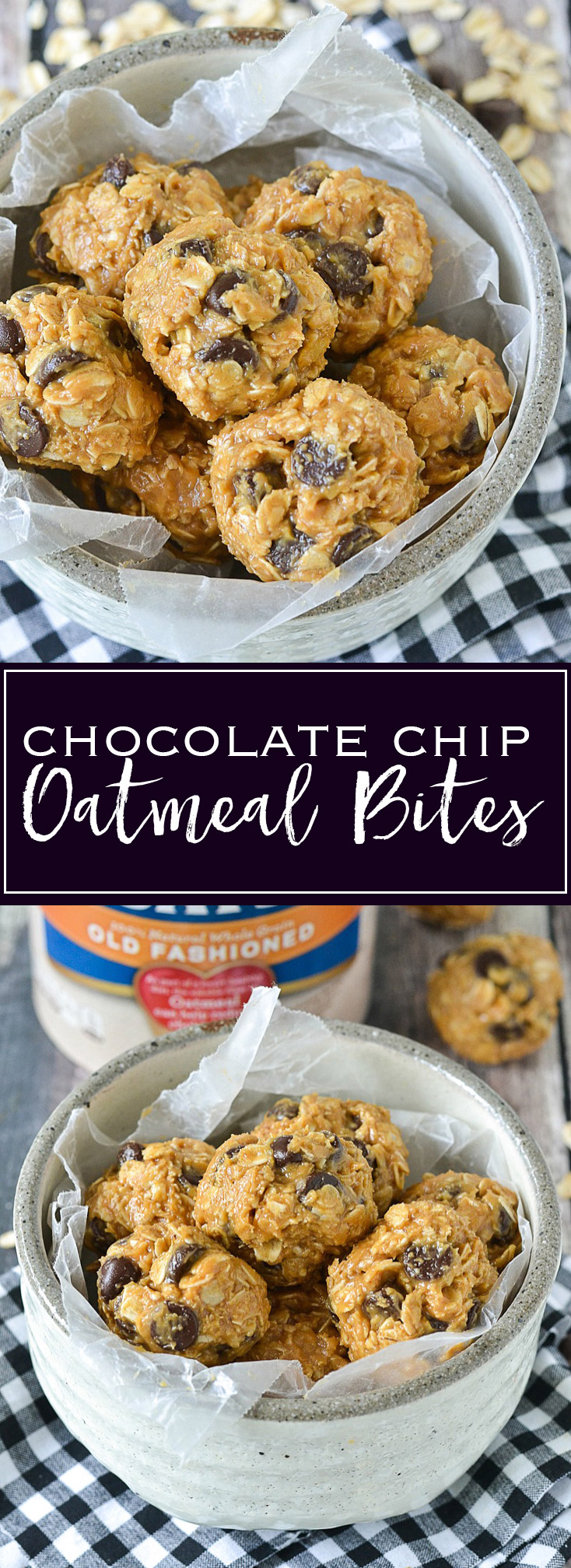 Chocolate Chip Oatmeal Bites | www.motherthyme.com
