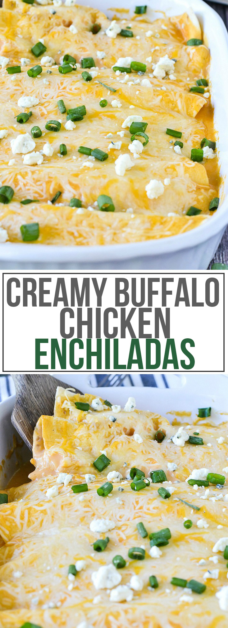 Creamy Buffalo Chicken Enchiladas | www.motherthyme.com