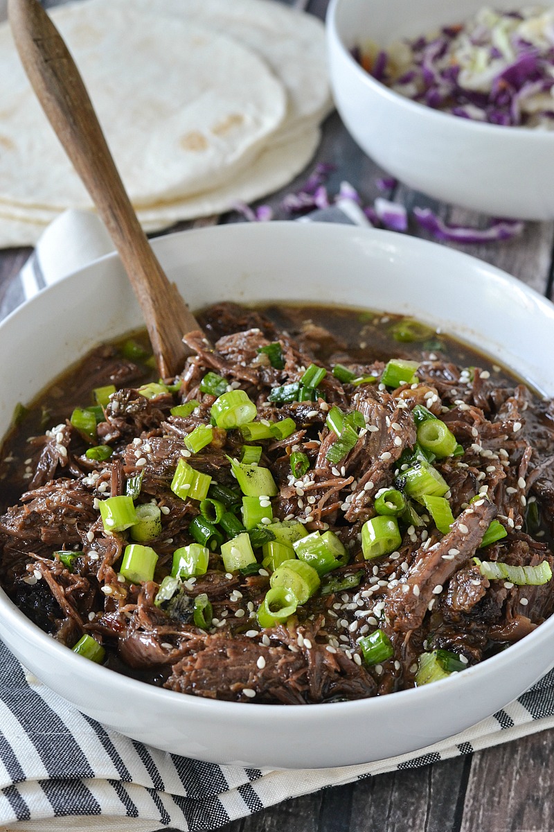 Crock-Pot® Slow Cooker Asian Style Shredded Beef #crockpotrecipes #ad