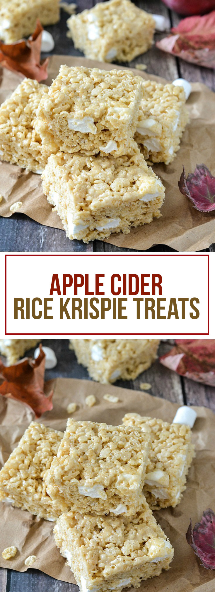 Apple Cider Rice Krispie Treats - www.motherthyme.com
