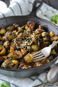 SWEET AND SPICY ASIAN-GLAZED BRUSSELS SPROUTS