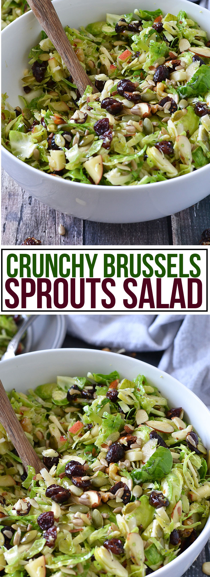 CRUNCHY BRUSSELS SPROUTS SALAD WITH FRUIT AND NUTS