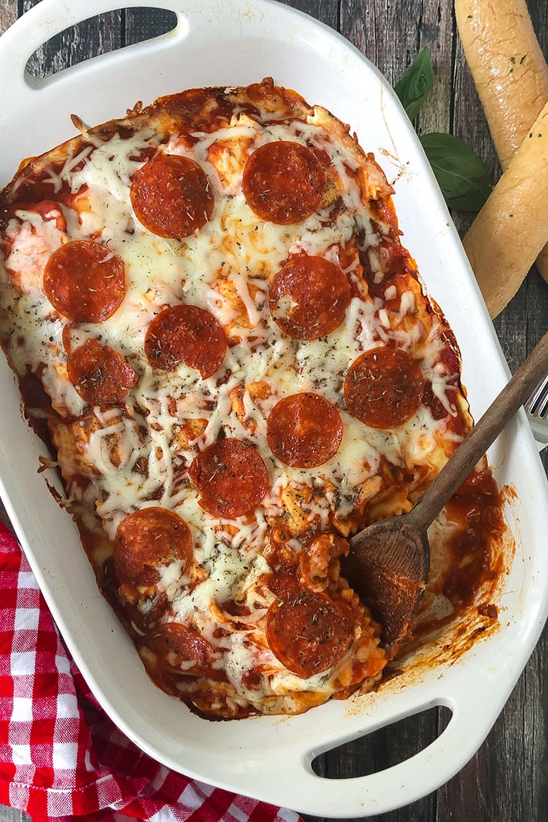 BAKED PEPPERONI PIZZA RAVIOLI