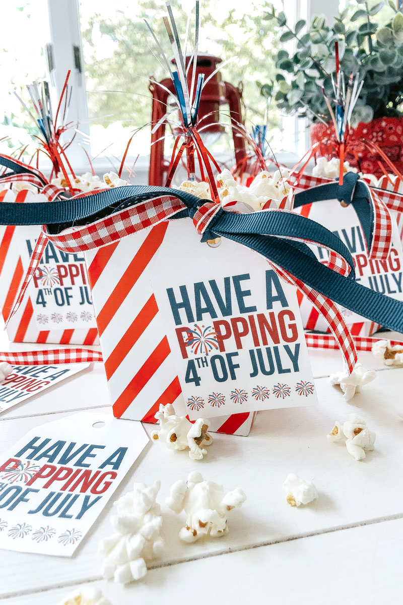 4th of July Popcorn Tags (free printable
