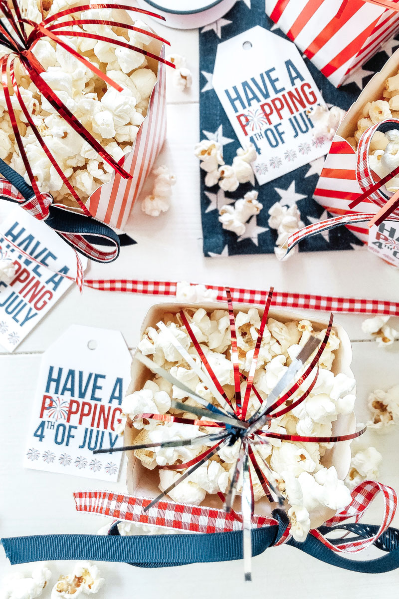 4th of July Popcorn Tags (free printable)